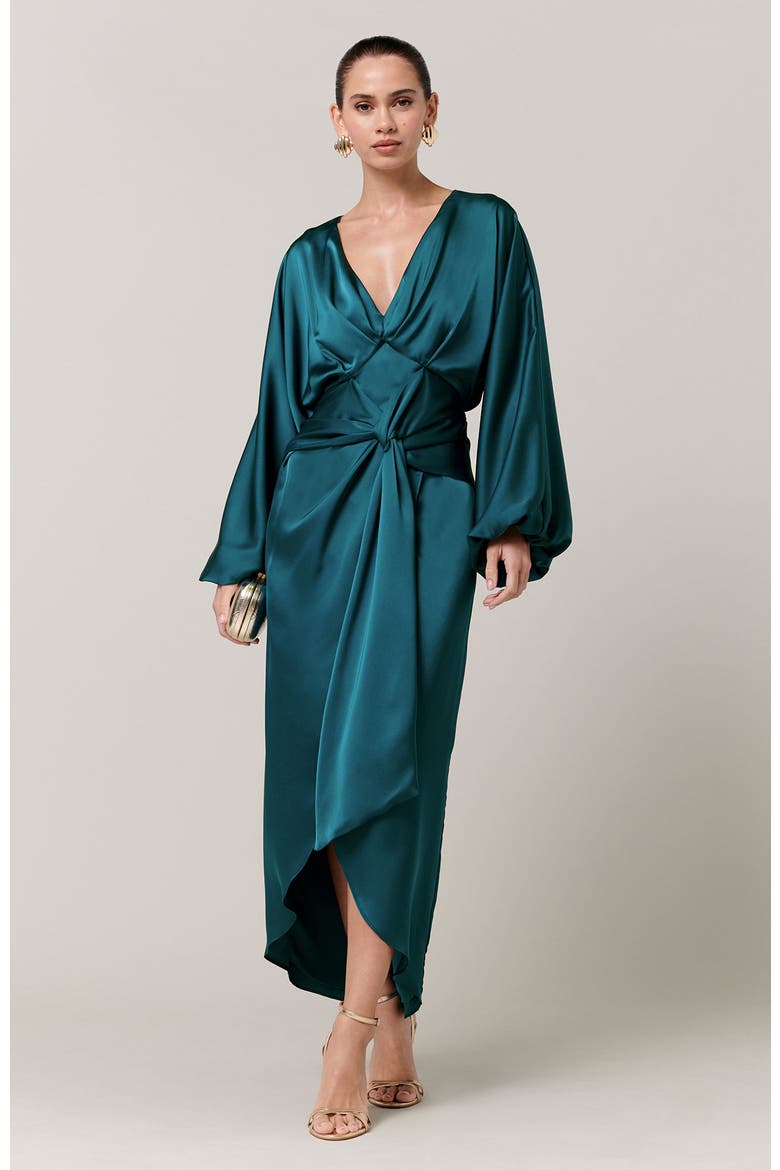 Irena Midi Dress, Alternate, color, Emerald