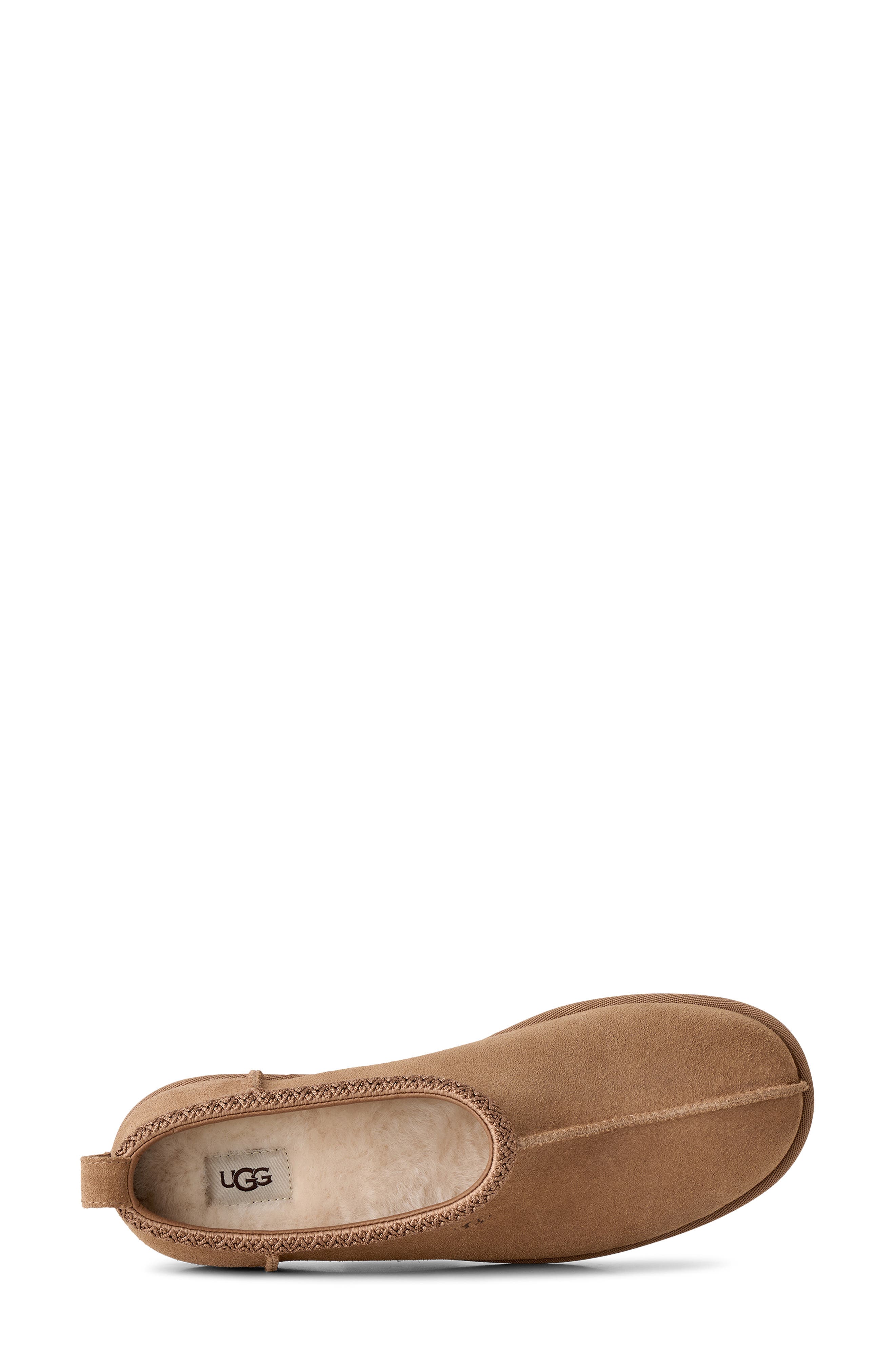 Tasman Deconstructed Genuine Shearling Lined Slipper, Alternate, color, CHESTNUT