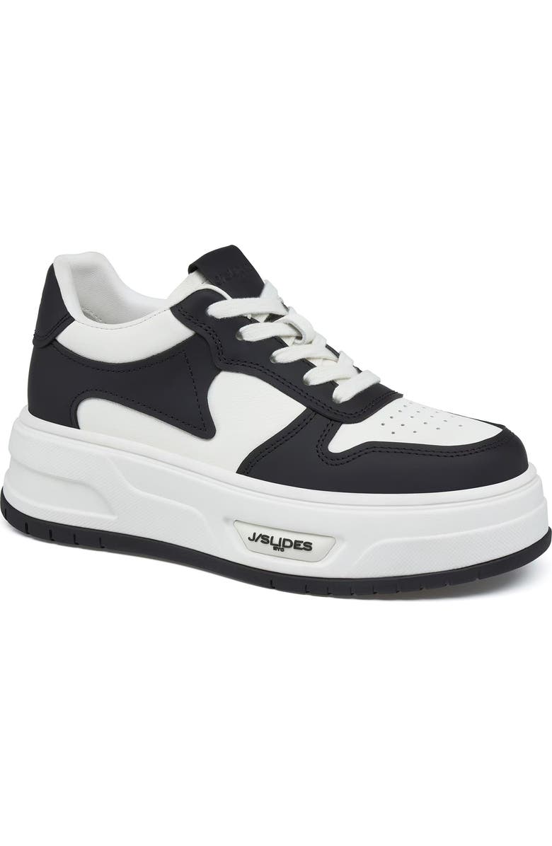 JSlides Footwear PEARL SNEAKER, Alternate, color, Black/White
