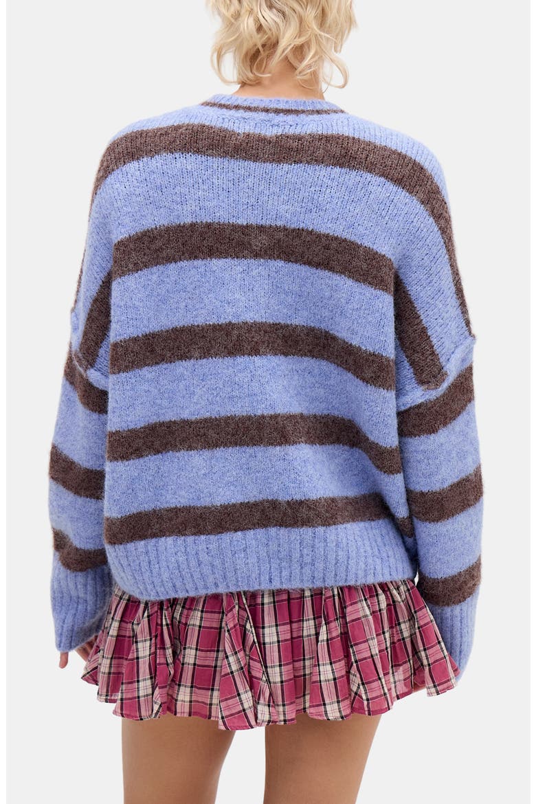 Oslo Stripe Crewneck Sweater, Alternate, color, BLUE STRIPE