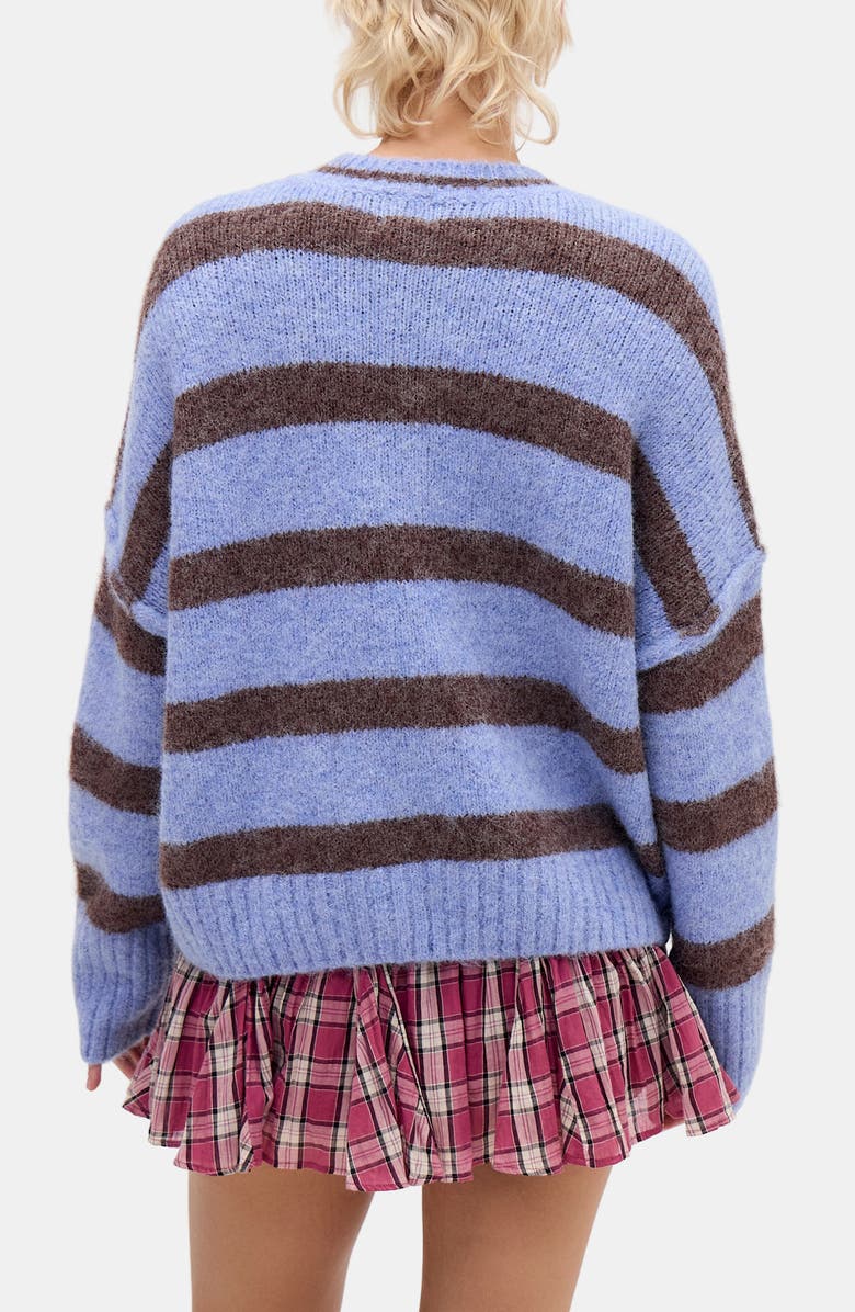 BDG Urban Outfitters Oslo Stripe Crewneck Sweater, Alternate, color, Blue Stripe