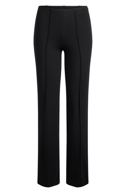 Skims The Essential Collection High Waist Pintuck Straight Leg Pants In Black