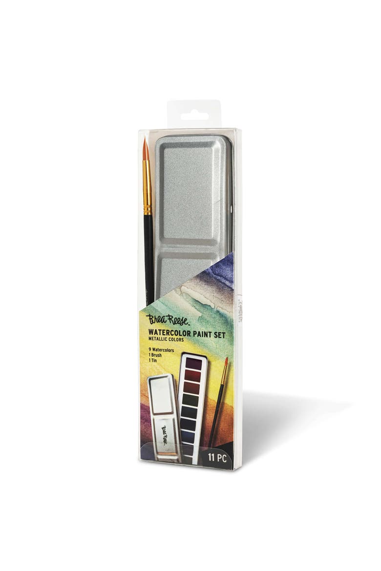 Watercolor Set 9Pc Metallic, Alternate, color, Multicolored