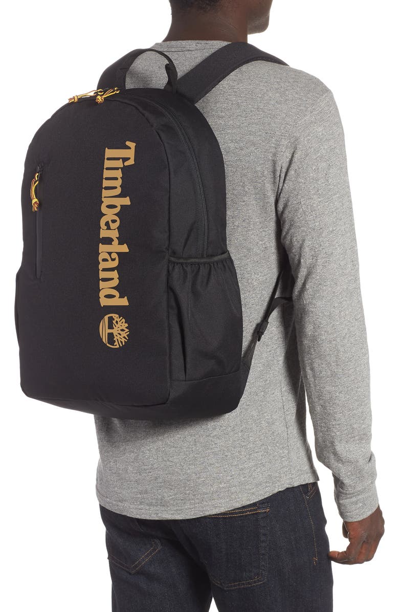 Timberland Linear Logo Water Resistant Backpack, Alternate, color,