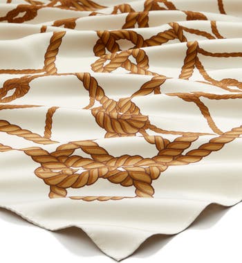 Tory Burch Rope Logo Oversize Silk Scarf | Nordstrom