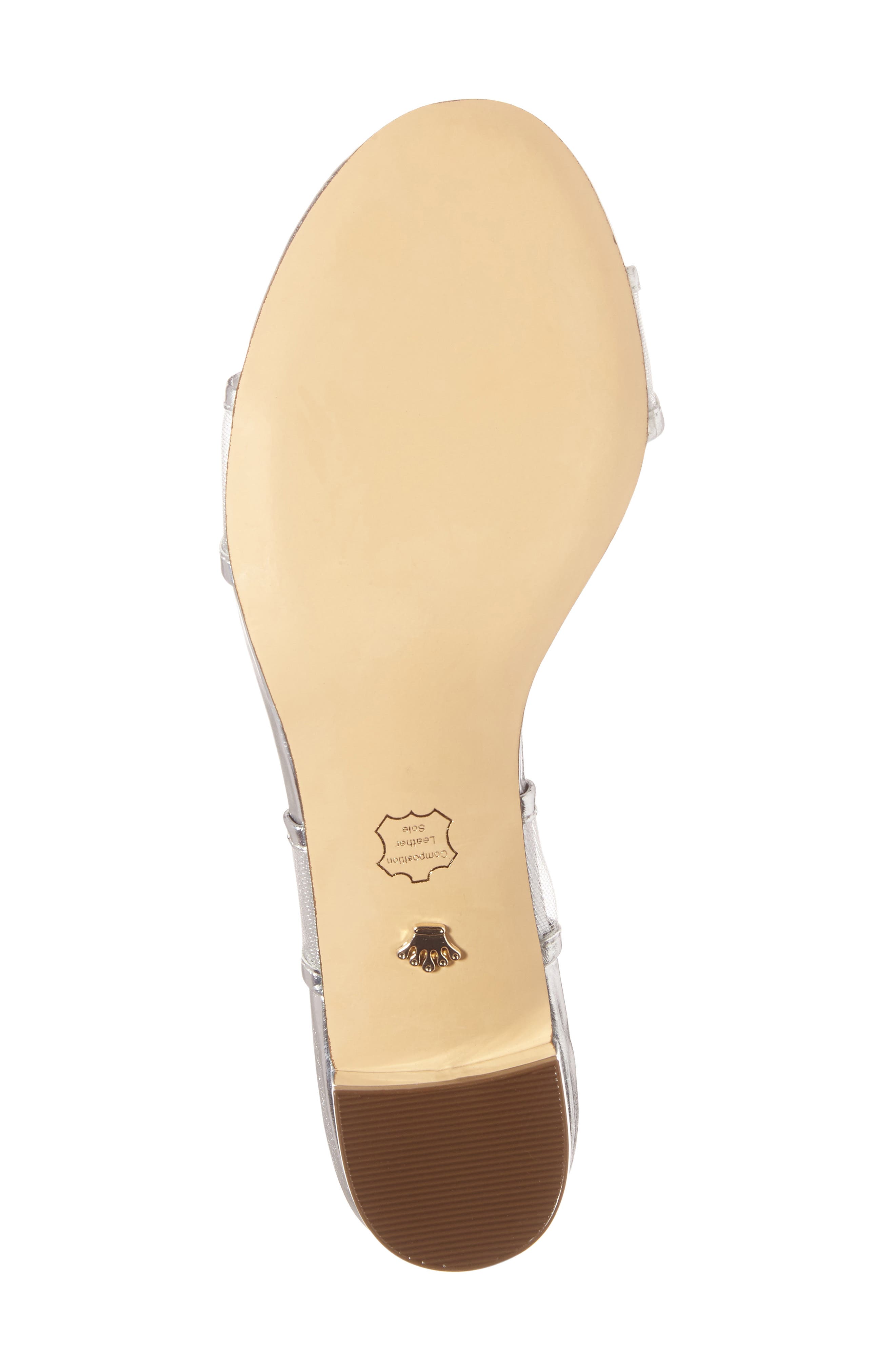 Ganice Mesh Strap Sandal, Alternate, color, SILVER FAUX LEATHER