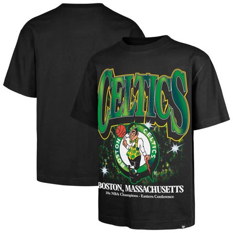 Men's '47 Black Boston Celtics Past Champs Collection Flashbulb Foundation T-Shirt
