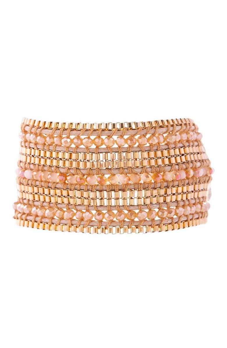 SAACHI Beaded Cuff Bracelet, Main, color, 