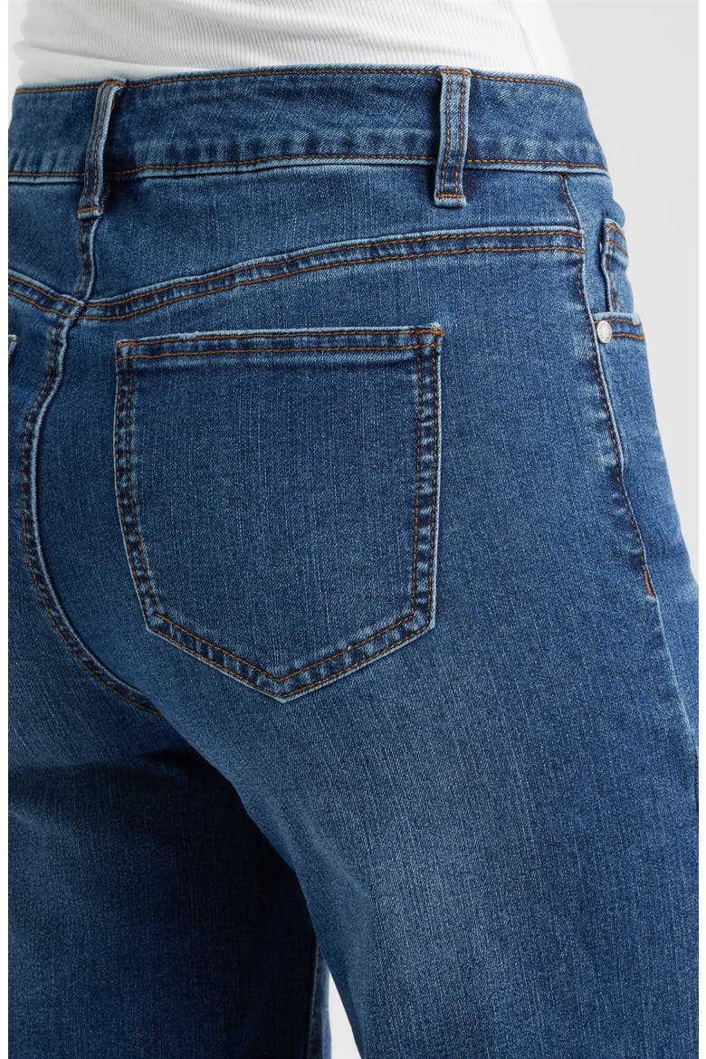 High Waist Rolled Cuff Wide Leg Jeans, Alternate, color, TUSCON
