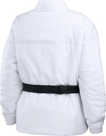 Women's WEAR by Erin Andrews  White Pittsburgh Steelers Packaway Full-Zip Puffer Jacket
