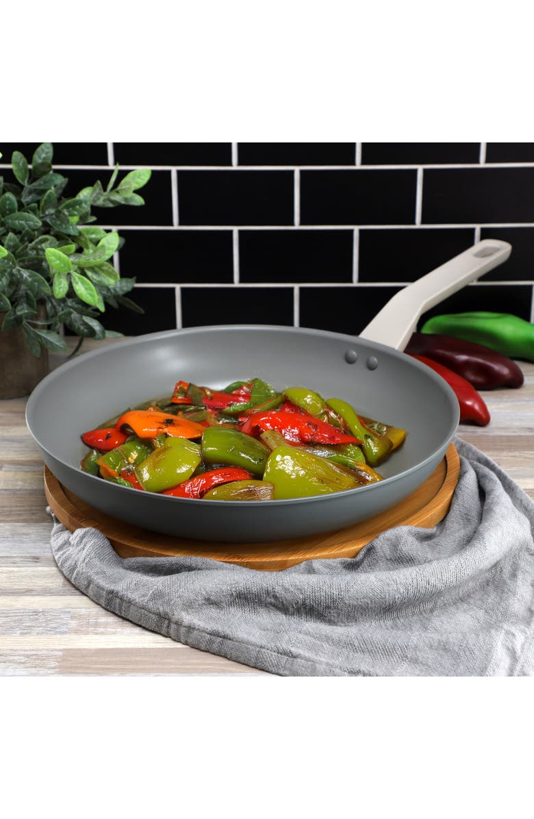 OSTER Ambrose 12 Inch Nonstick Aluminum Frying Pan, Alternate, color, Grey