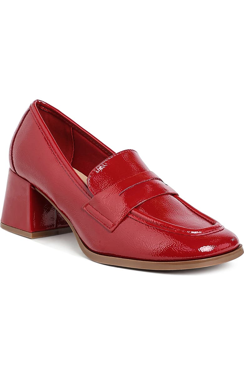 LONDON RAG Umdoni Penny Pump, Main, color, Burgundy