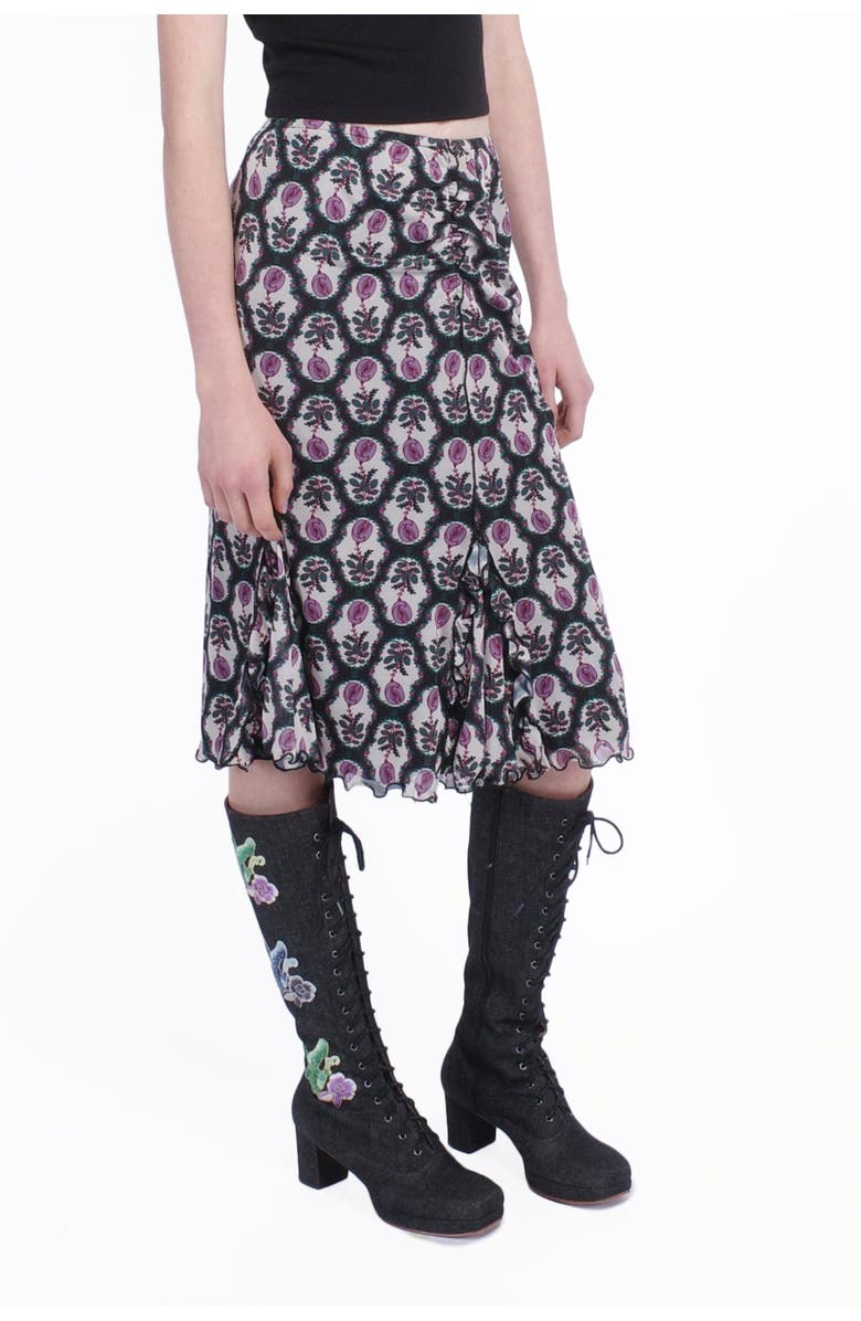 Anna Sui Sleeping Beauty Mesh Skirt, Alternate, color,