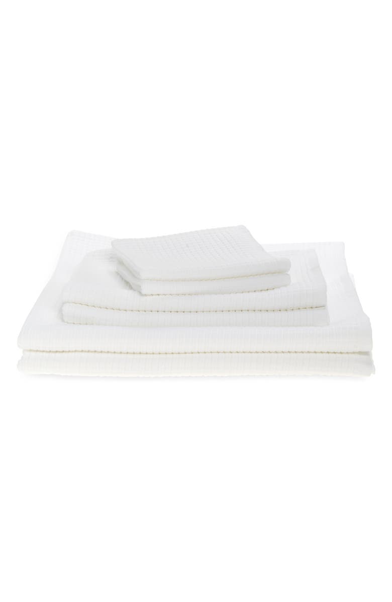 Nordstrom Reversible 6-Piece Waffle Cotton Bath Towel, Hand Towel & Washcloth Set, Main, color, 