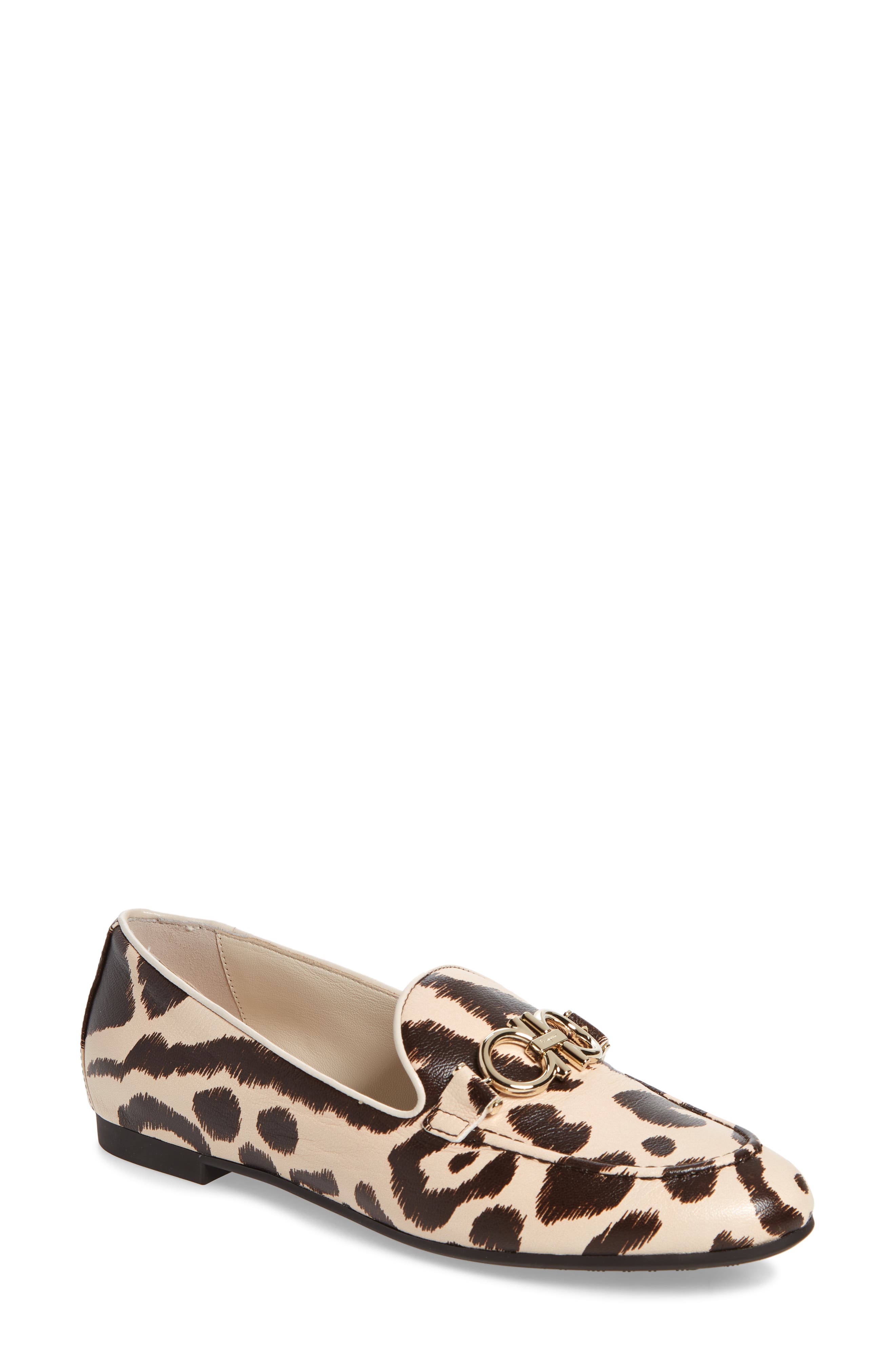 Salvatore Ferragamo Trifoglio Bit Loafer, Main, color, BIANCO/ BONE