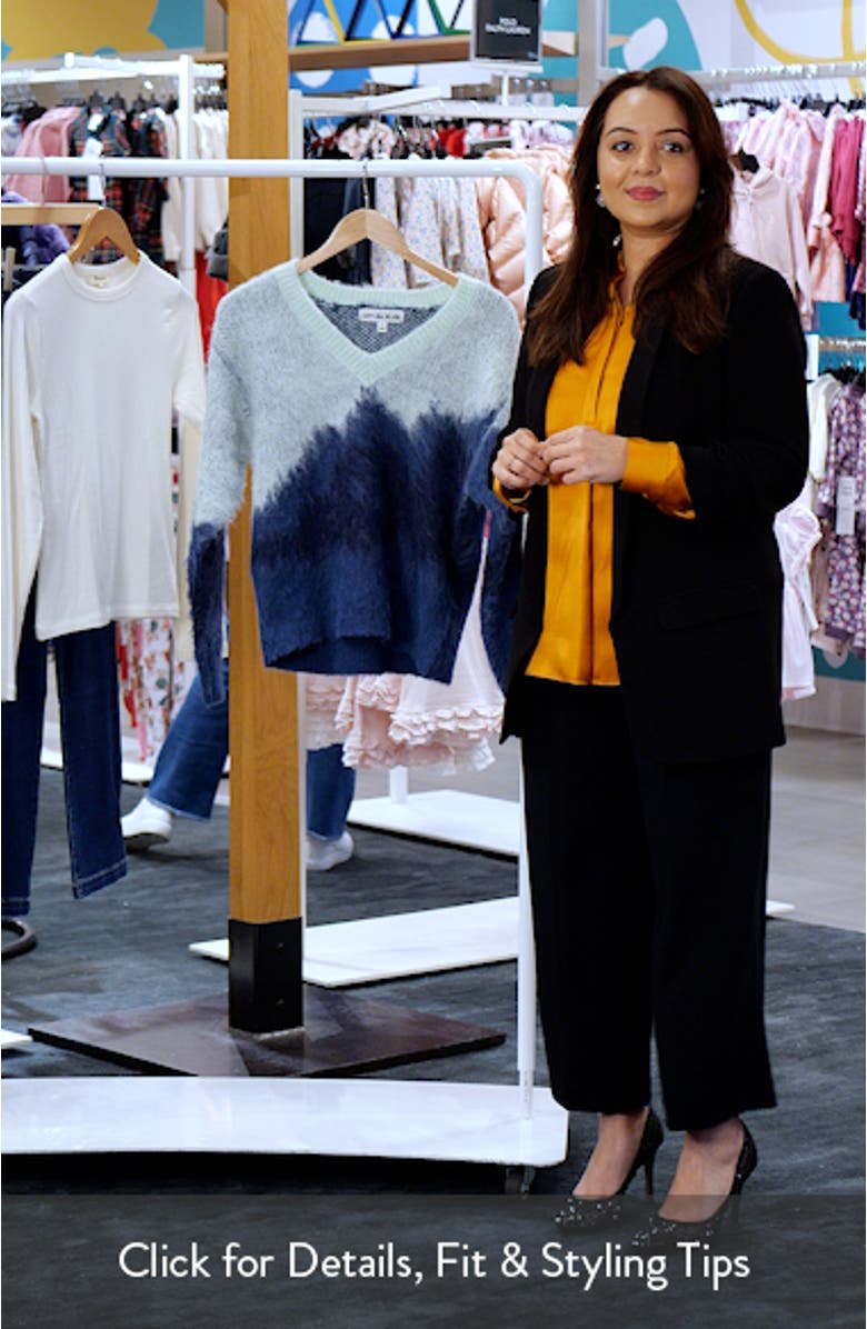 Brushed Jacquard V-Neck Sweater, sales video thumbnail