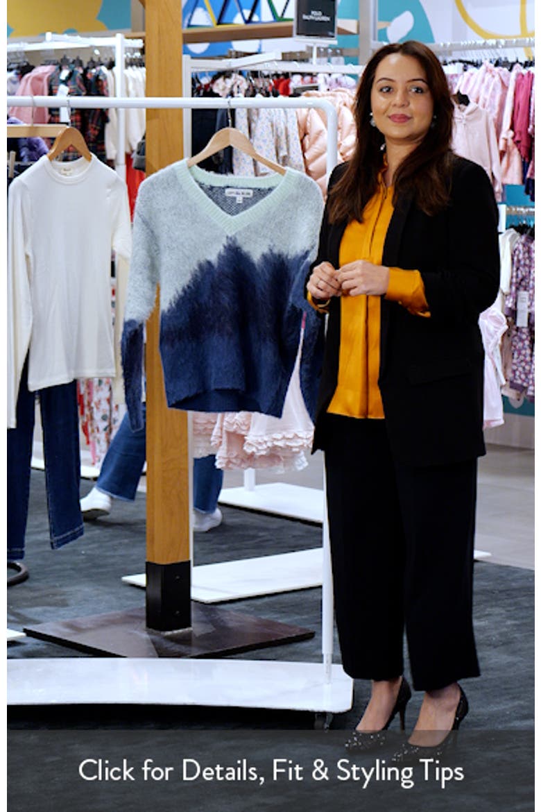 Brushed Jacquard V-Neck Sweater video