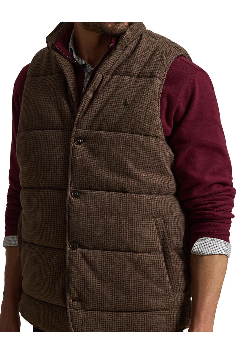 Big & Tall Estate Ribbed Vest, Alternate, color, NTMG BRWN DOGTOOTH