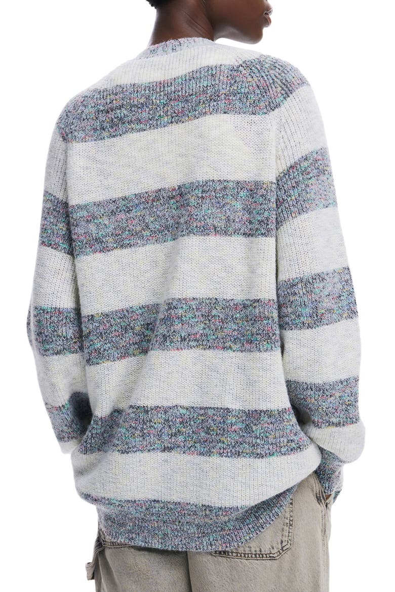 Oxford Button-Up Sweater, Alternate, color, WHITE