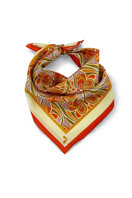 Henelle Silk Bandana In Butterfly Effect Citrus