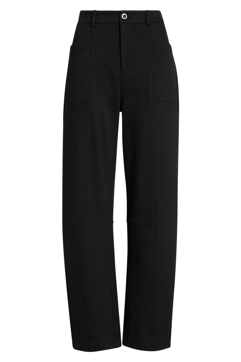 Stretch Barrel Leg Pants, Alternate, color, BLACK