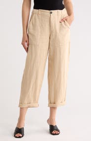 Sanctuary Cruiser Relaxed Straight Leg Linen Pants