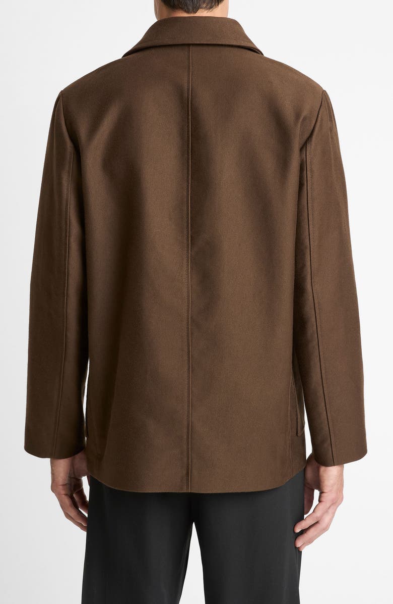 Vince Peached Cotton Peacoat, Alternate, color, Dark Highland