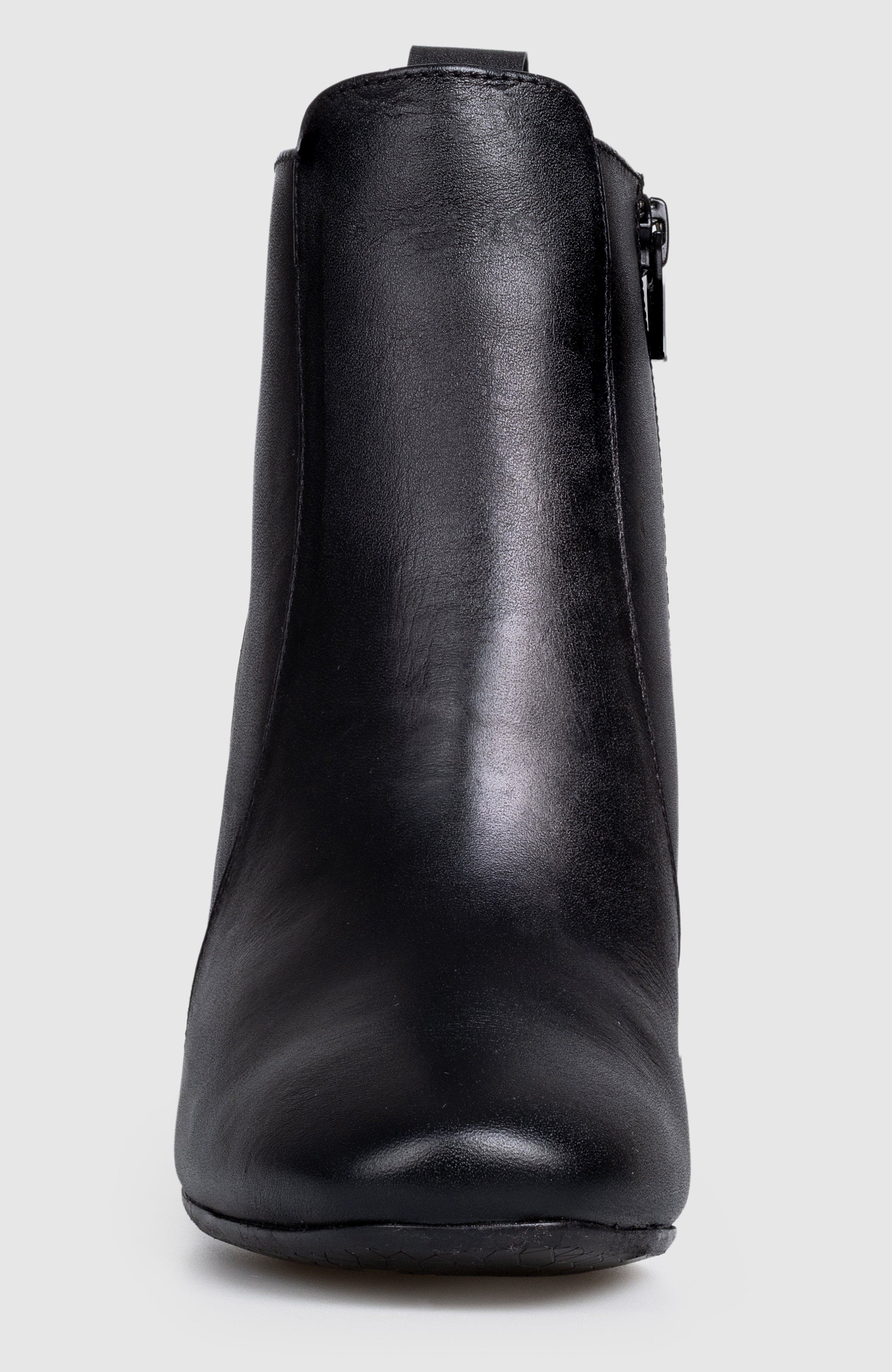 Samantha Block Heel Side Up Bootie, Alternate, color, Black