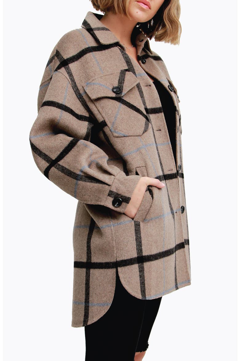 Rivers Edge Wool Blend Shirt Jacket, Alternate, color, OAT PLAID