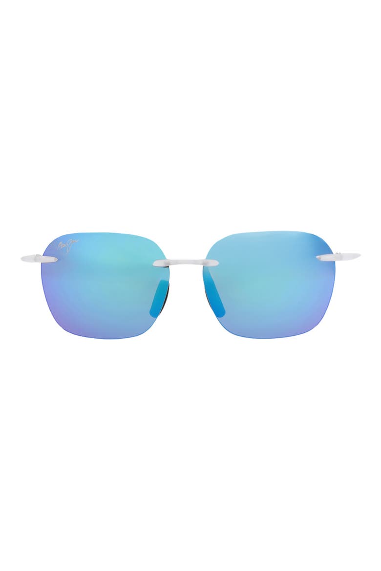 Core 50mm Polarized Square Sunglasses, Main, color, WHITE WHITE BLUE