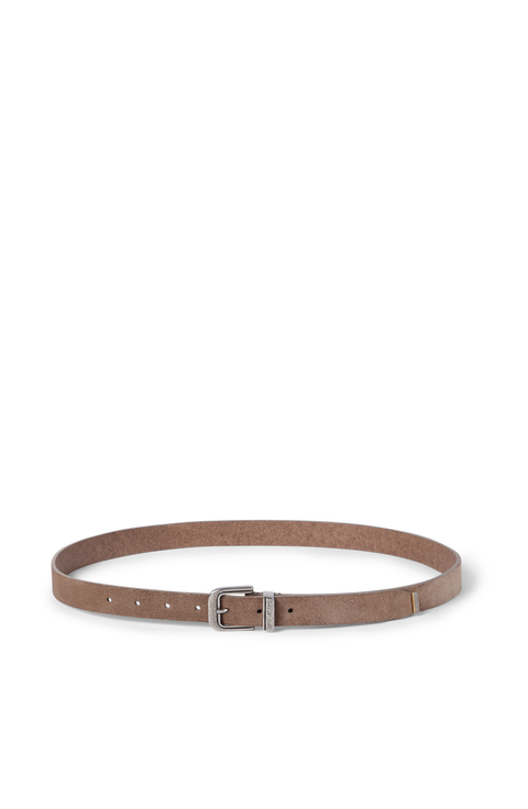 Reversed leather belt