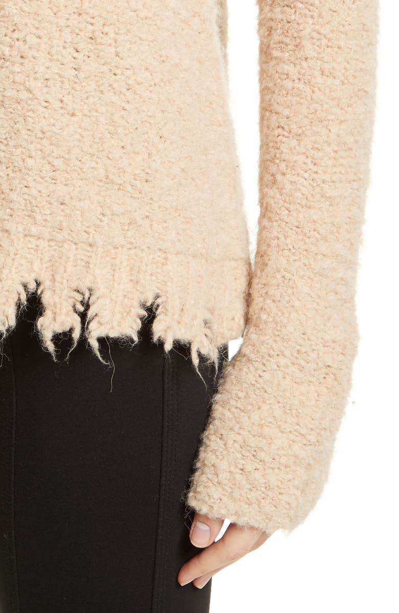 ATM Anthony Thomas Melillo Destroyed Hem Sweater, Alternate, color, Tan