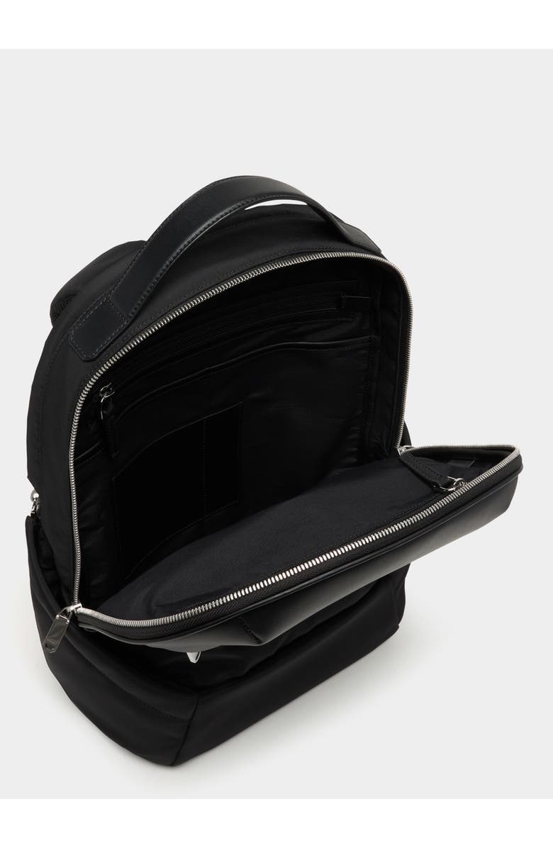 Bally Vogel Backpack in Nylon and Recycled Leather, Alternate, color, Black+Palladio
