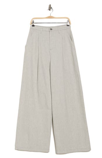 Twp Greene St Cotton Wide Leg Pants In Light Grey