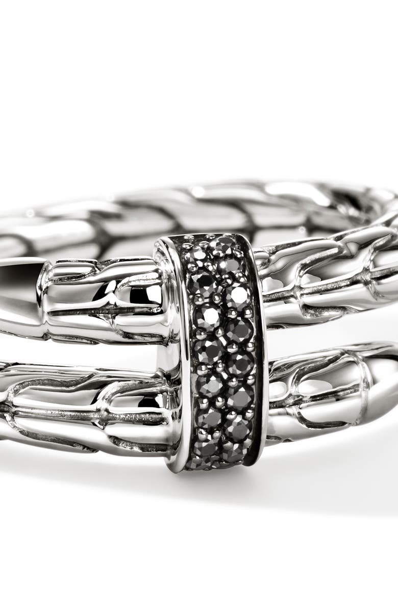 John Hardy Spear Flex Ring, Sterling Silver, Pavé, Alternate, color, Silver