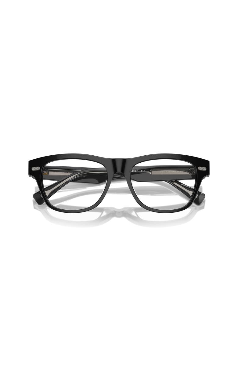 Brunello Cucinelli 54mm Rectangle optical glasses, Alternate, color, Black