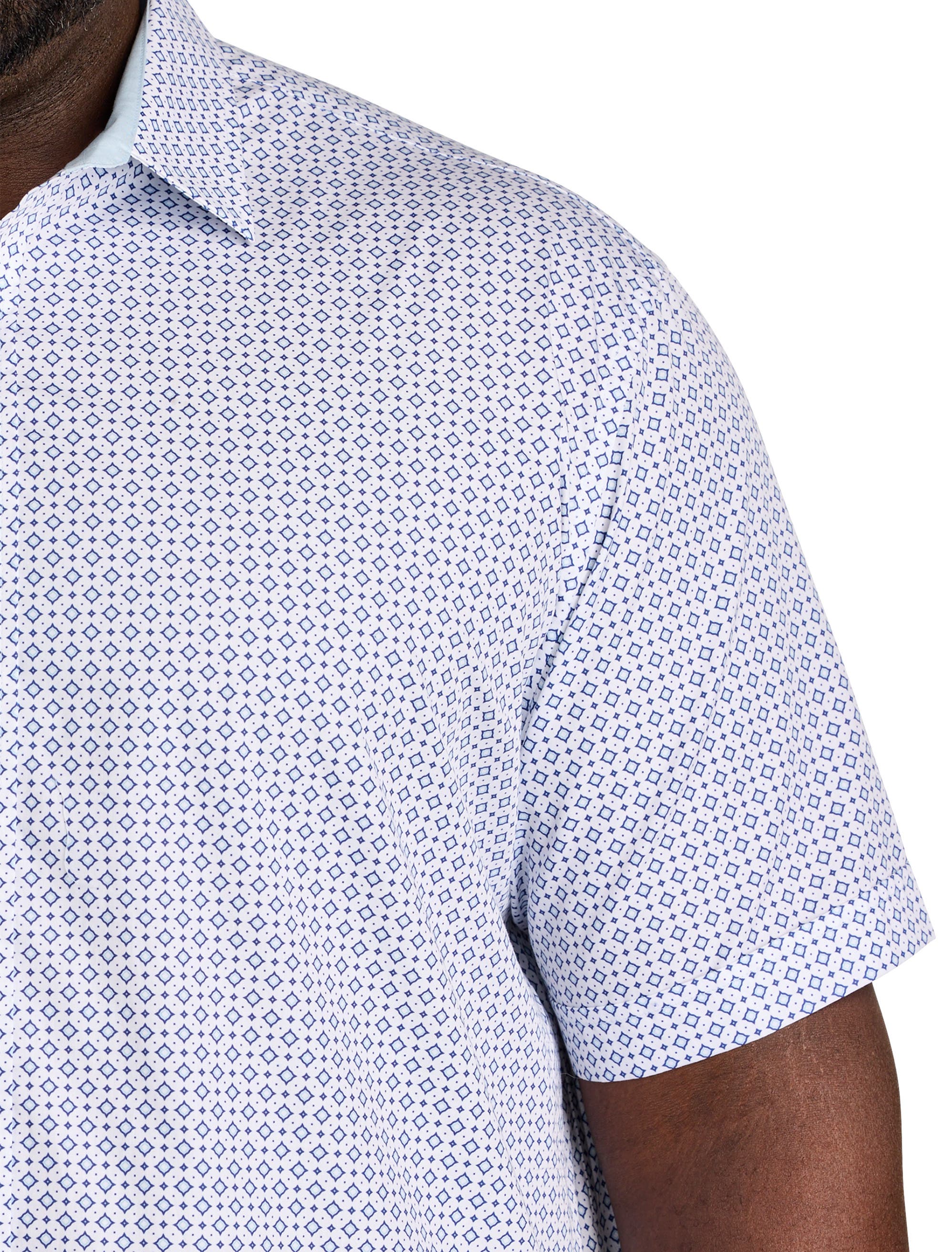 Synrgy by DXL Big & Tall Micro Diamond Print Sport Shirt V2 (Men ...