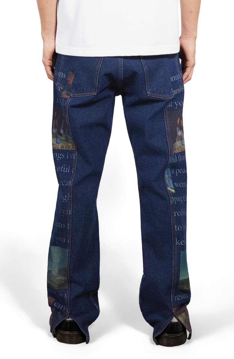 PLEASURES Connections Relaxed Straight Leg Jeans, Alternate, color, Washed Indigo