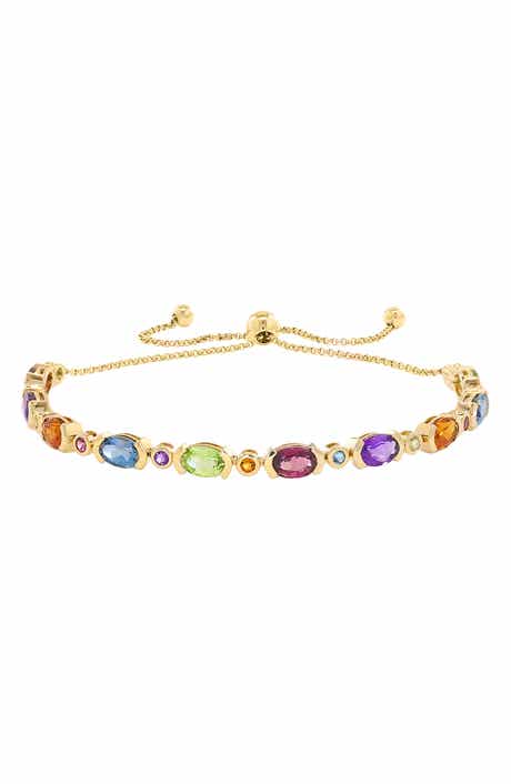 Multi Stone Adjustable Bracelet
