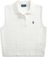Polo Ralph Lauren Sleeveless Cotton Blend Piqué Polo Sweater