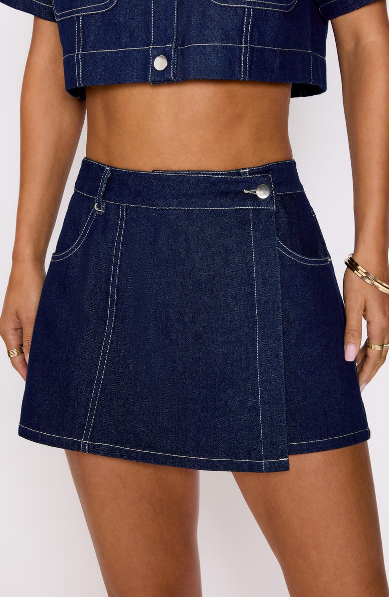 VICI Collection Rowan Denim Skort, Alternate, color, Denim Blue