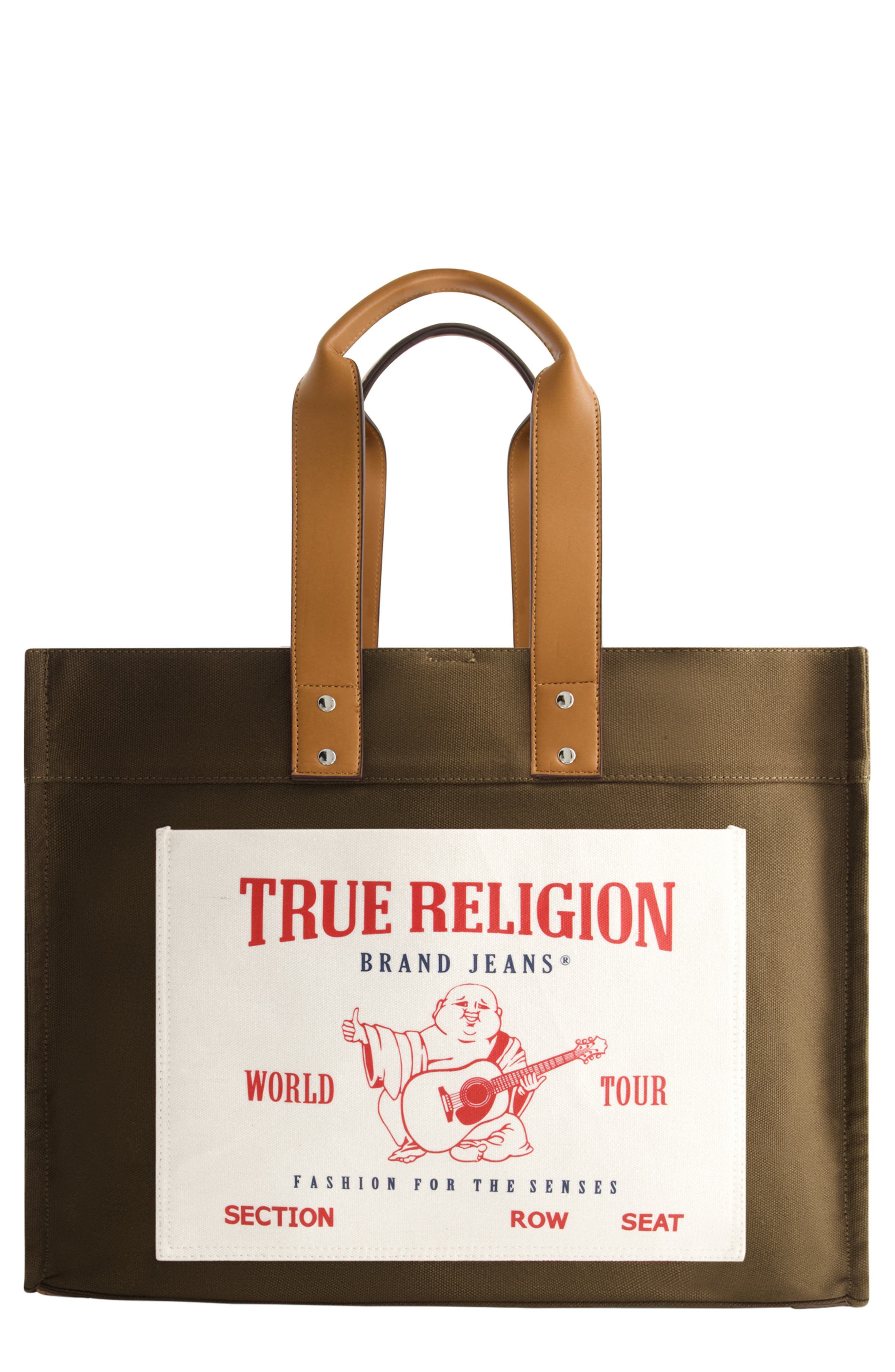 True Religion Brand Jeans Twill Tote Bag, Main, color, 