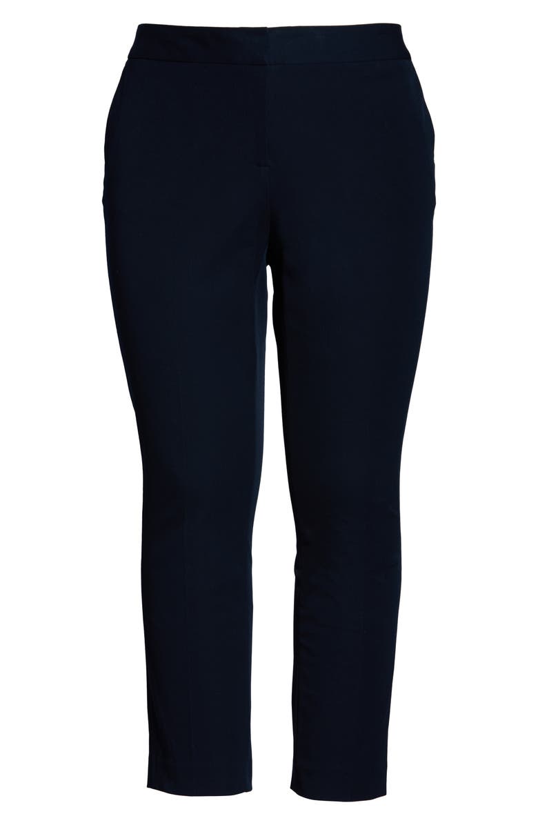 Vince Camuto Stretch Twill Crop Pants, Alternate, color, Classic Navy
