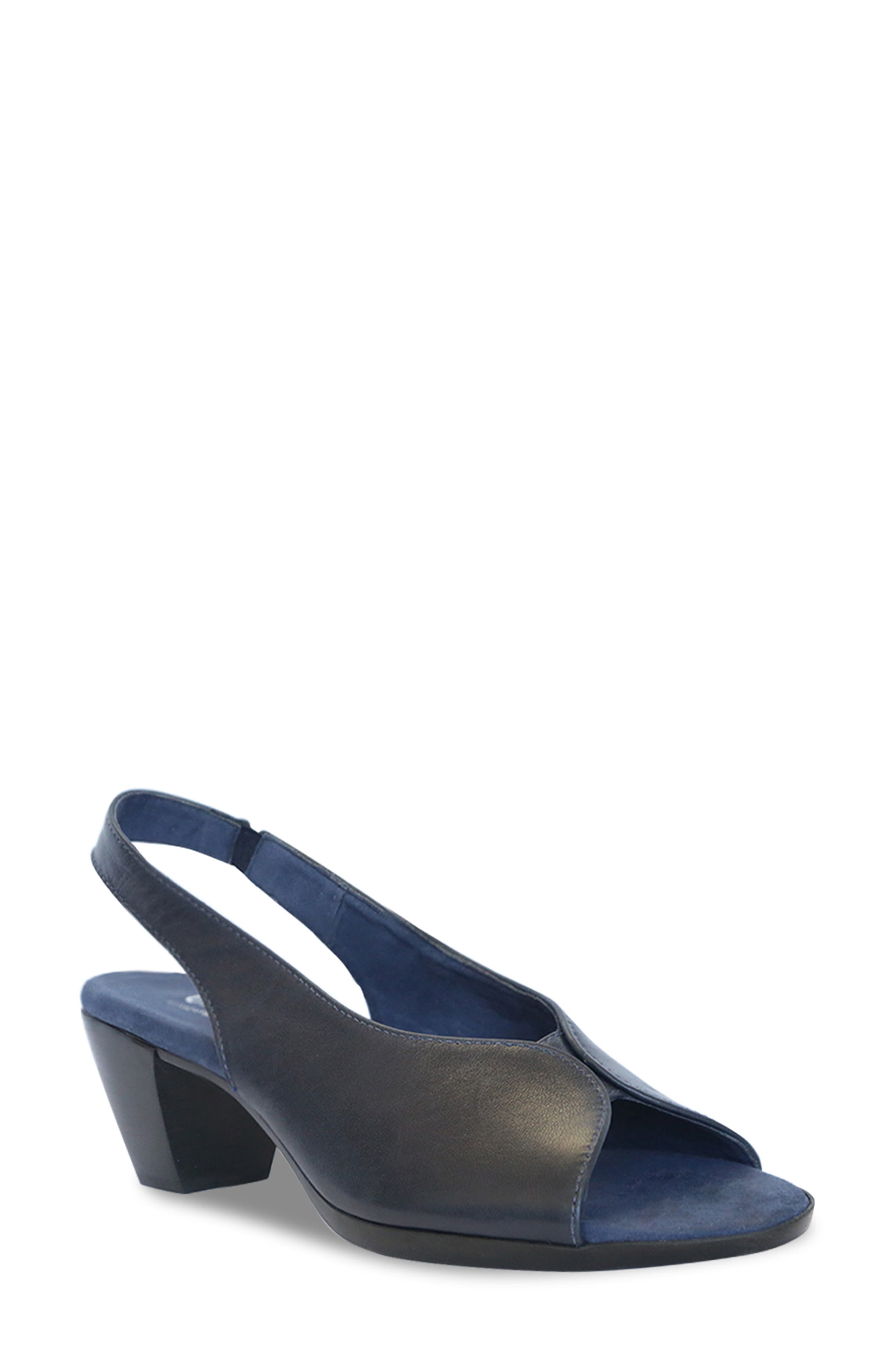 Rochelle Slingback Sandal, Main, color, NAVY LEATHER