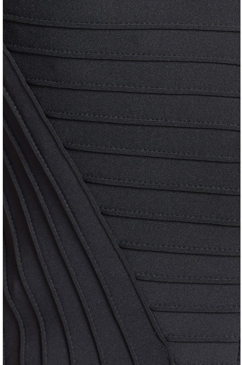 Lace Inset Pintuck Sheath Dress, Alternate, color, BLACK