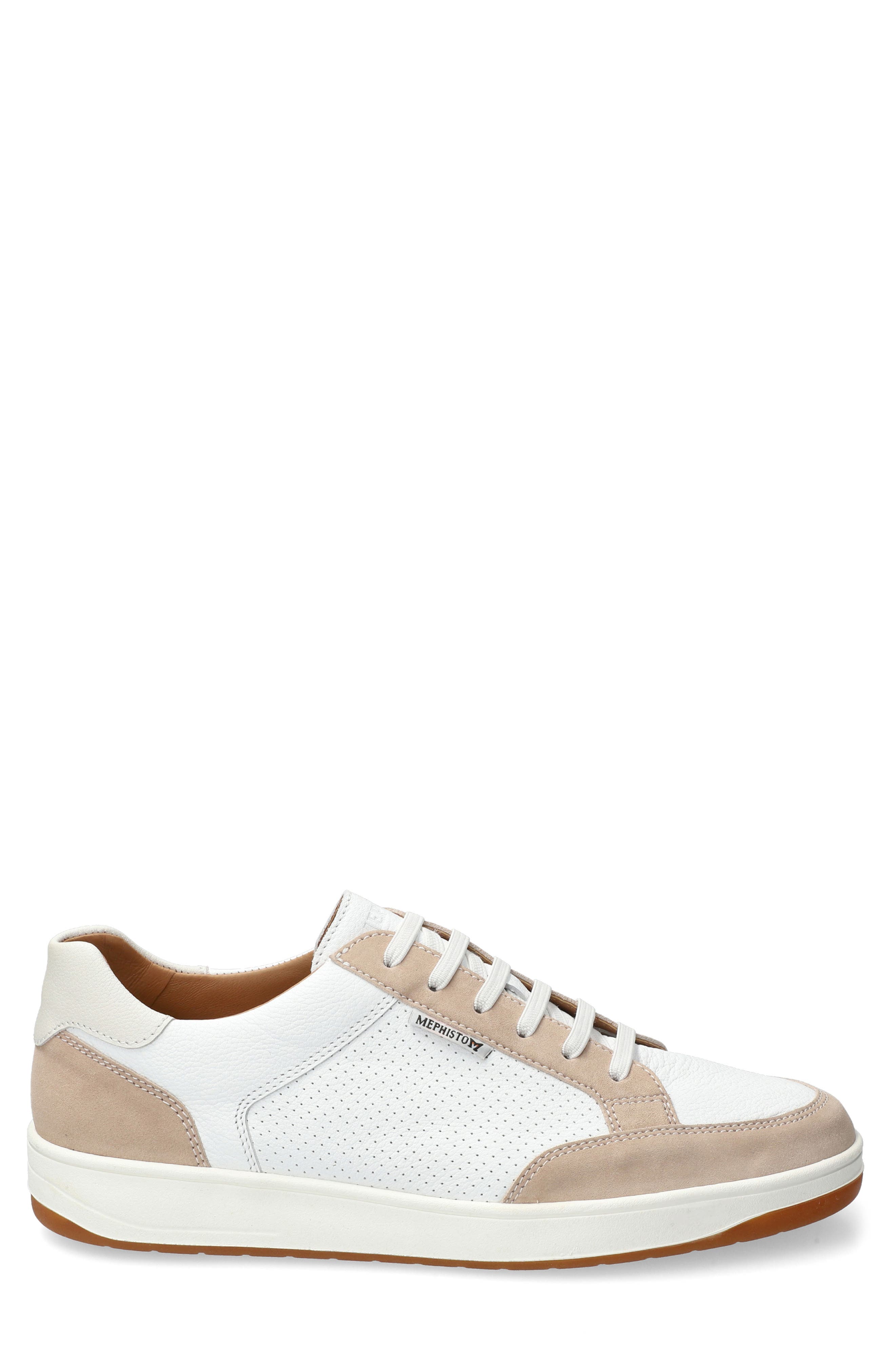 Mephisto Henry Lace-Up Sneaker, Alternate, color, Light Sand