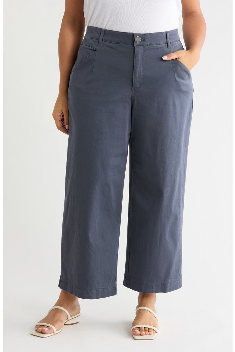 Wyatt Skyrise Crop Wide Leg Twill Pants, Main, color, SHADOW