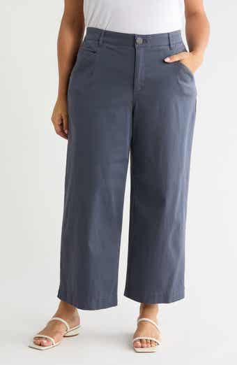 Wyatt Skyrise Crop Wide Leg Twill Pants