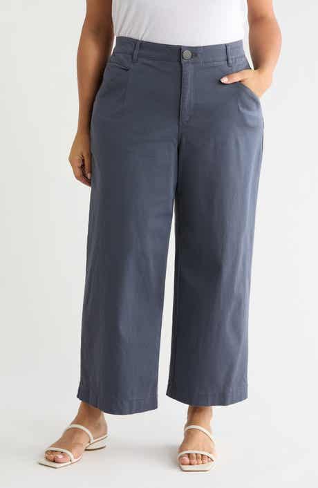 Wyatt Skyrise Crop Wide Leg Twill Pants