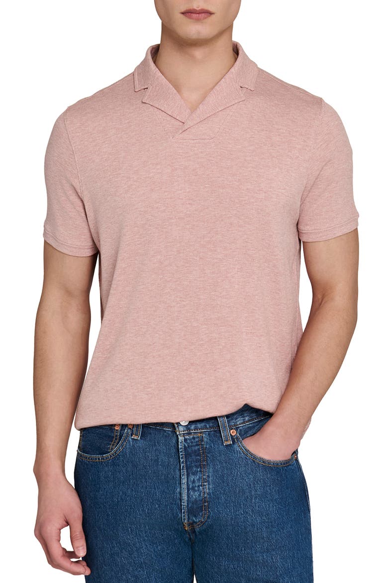 Johnny Collar Performance Polo, Main, color, PINK